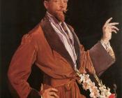 乔治 兰伯特 : Self Portrait with Gladioli